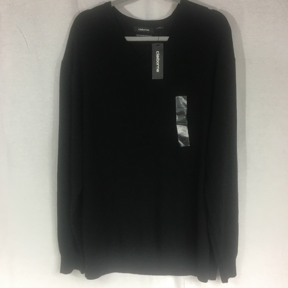 Claiborne NWT black sweater size 3XL merino wool